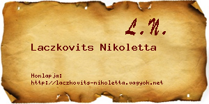 Laczkovits Nikoletta névjegykártya