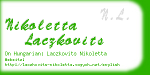 nikoletta laczkovits business card